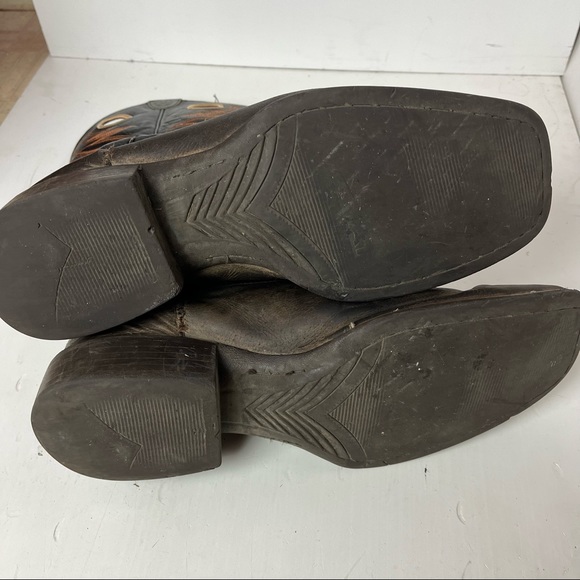 Ariat Men's Sport Rider Square Toe Chocolate Brown Black size 13B cowboy boots - Picture 6 of 7